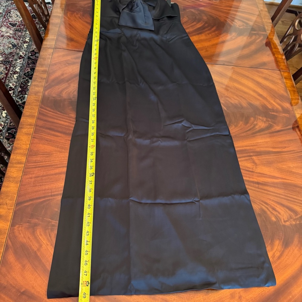 NWT Lilly Pulitzer Carlynn Satin Maxi Bow Dress Noir 8 - Picture 12 of 16